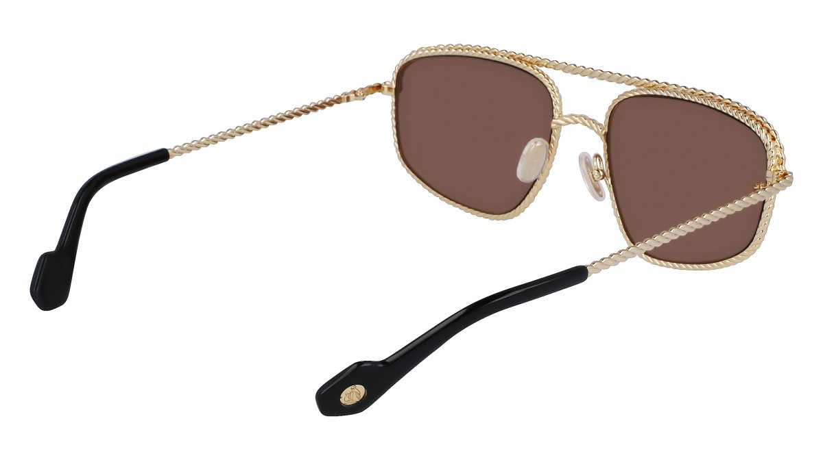 Sonnenbrillen Lanvin LNV128S (770) farbe gold/gold mirror form navigator gläser super ivory