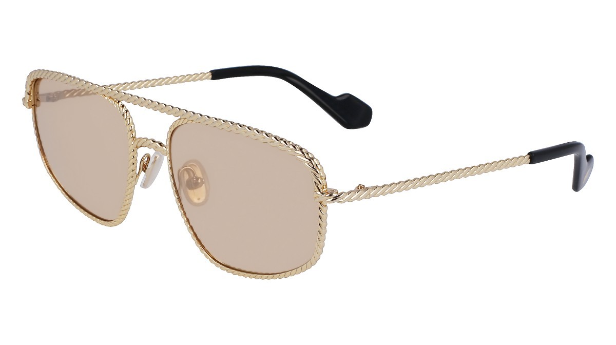 Sonnenbrillen Lanvin LNV128S (770) farbe gold/gold mirror form navigator gläser super ivory