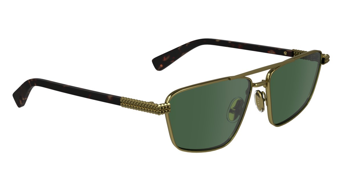 Sonnenbrillen Lanvin LNV133S (733) farbe gold/green form navigator gläser solid green