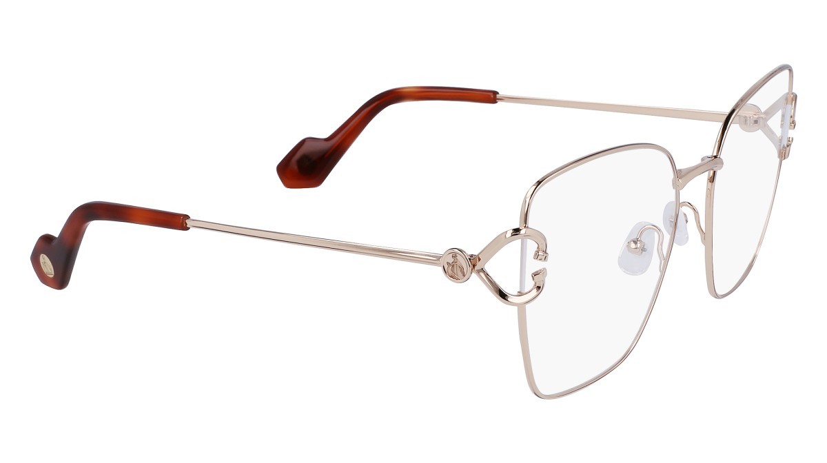 Brillen Lanvin LNV2121 (708) farbe rose gold form schmetterling 