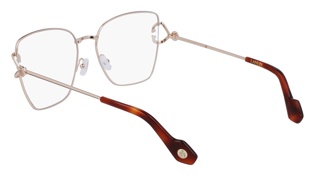 Brillen Lanvin LNV2121 (708) farbe rose gold form schmetterling 