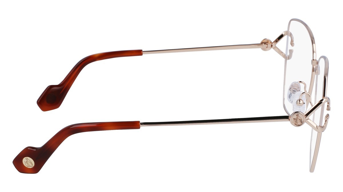 Brillen Lanvin LNV2121 (708) farbe rose gold form schmetterling 