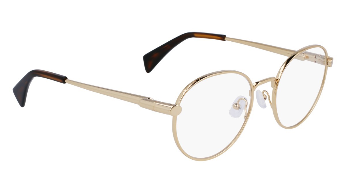 Brillen Lanvin LNV2124 (703) farbe yellow gold form rund 