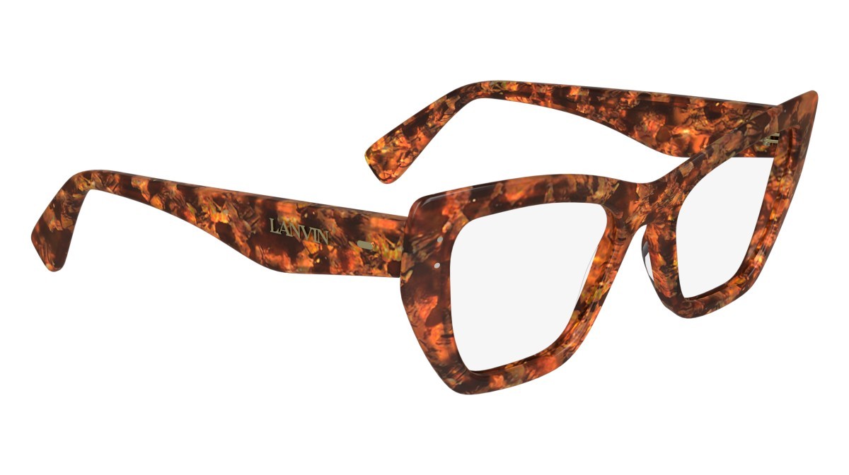 Brillen Lanvin LNV2656 (730) farbe amber tortoise form rechteckig 