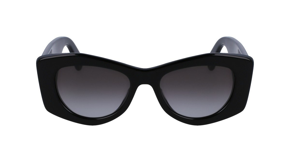 Sonnenbrillen Lanvin LNV638S (001) farbe black form cat-eye gläser gradient grey