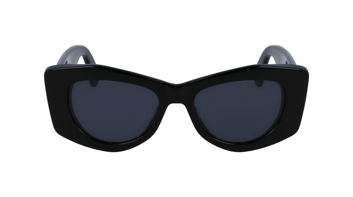 Sonnenbrillen Lanvin LNV638S (008) farbe black/black lurex form cat-eye gläser solid grey