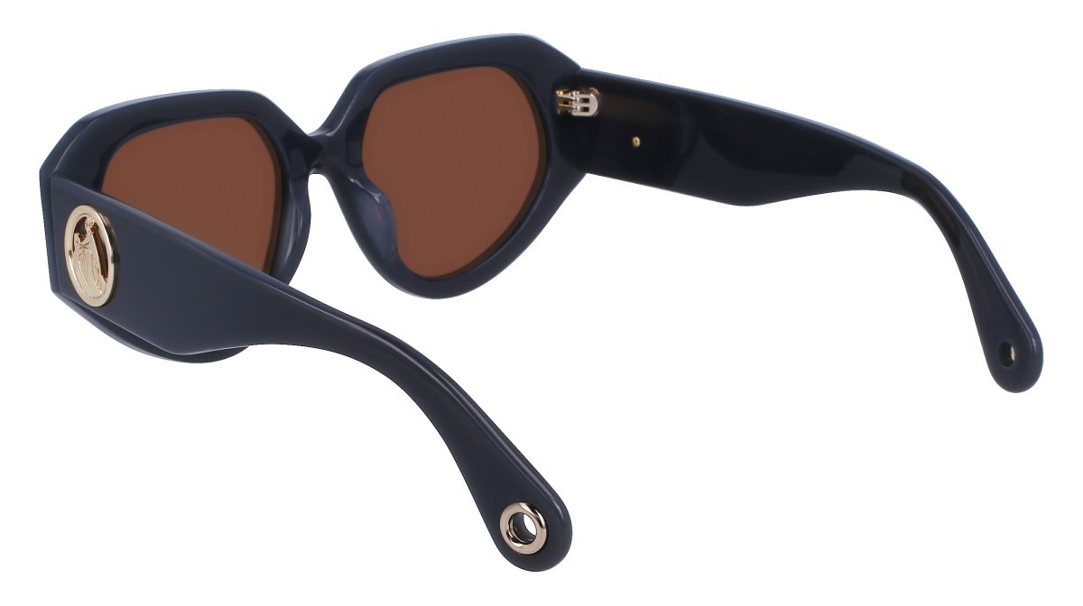 Sonnenbrillen Lanvin LNV647S (020) farbe dark grey form rechteckig gläser solid brown
