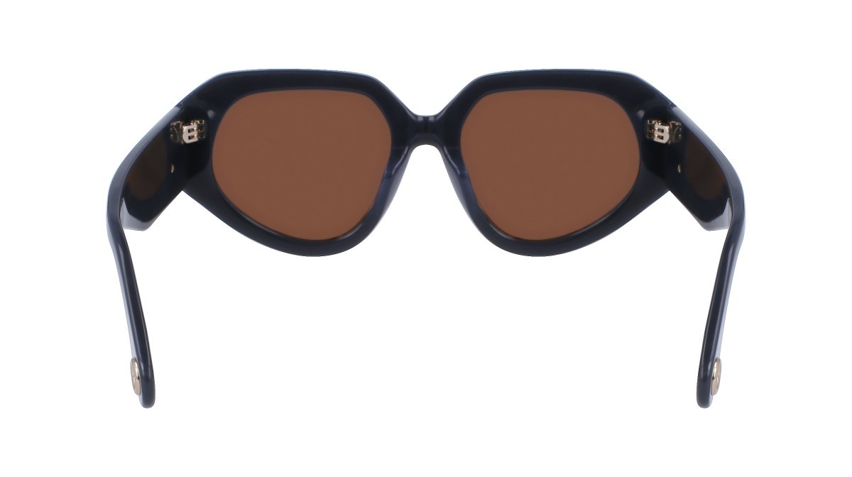 Sonnenbrillen Lanvin LNV647S (020) farbe dark grey form rechteckig gläser solid brown