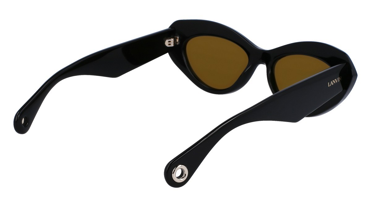 Sonnenbrillen Lanvin LNV648S (001) farbe black form cat-eye gläser solid khaki
