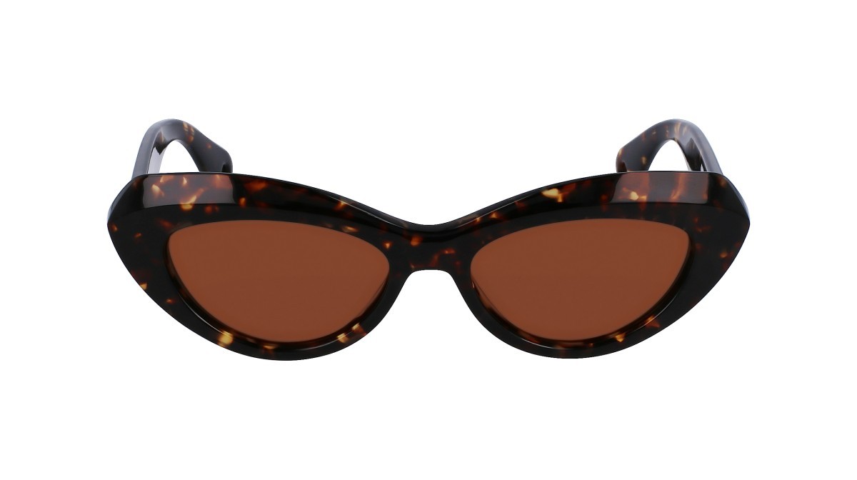 Sonnenbrillen Lanvin LNV648S (234) farbe dark havana form cat-eye gläser solid brown