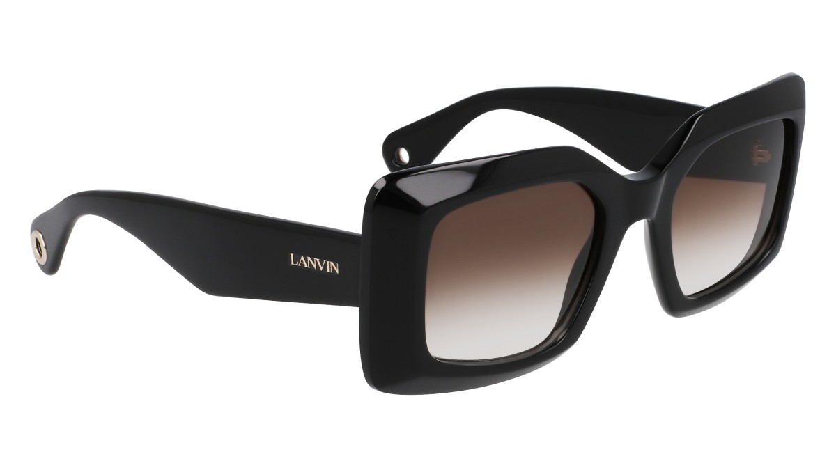 Sonnenbrillen Lanvin LNV649S (001) farbe black form quadratisch gläser gradient brown