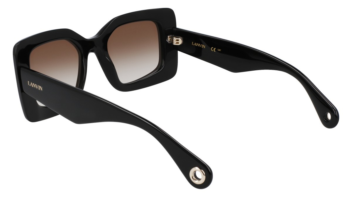 Sonnenbrillen Lanvin LNV649S (001) farbe black form quadratisch gläser gradient brown
