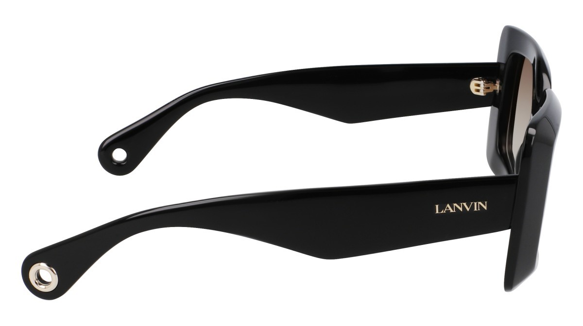 Sonnenbrillen Lanvin LNV649S (001) farbe black form quadratisch gläser gradient brown