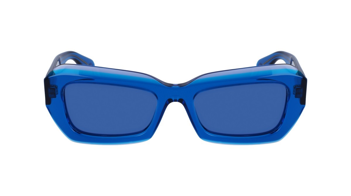 Sonnenbrillen Lanvin LNV662S (450) farbe transparent azure form rechteckig gläser solid blue