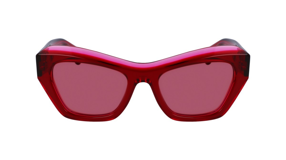 Sonnenbrillen Lanvin LNV663S (605) farbe transparent red/pink form rechteckig gläser solid purple