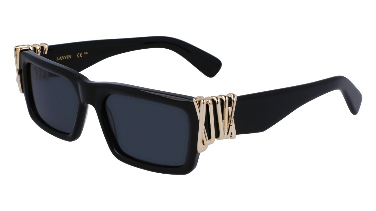 Sonnenbrillen Lanvin LNV665S (001) farbe black form rechteckig gläser solid grey