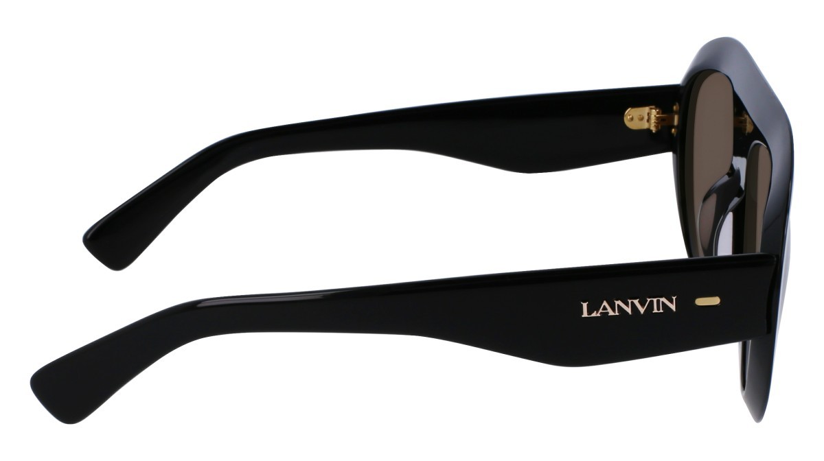 Sonnenbrillen Lanvin LNV666S (001) farbe black form aviator gläser solid brown