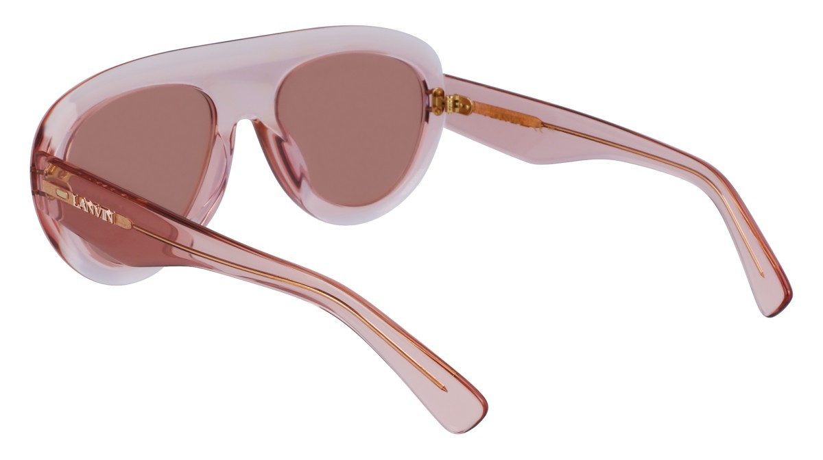 Sonnenbrillen Lanvin LNV666S (651) farbe transparent rose form aviator gläser solid brown