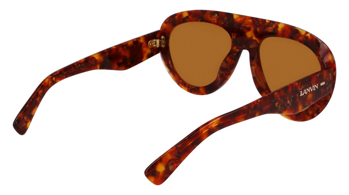 Sonnenbrillen Lanvin LNV666S (730) farbe amber tortoise form aviator gläser solid ochre