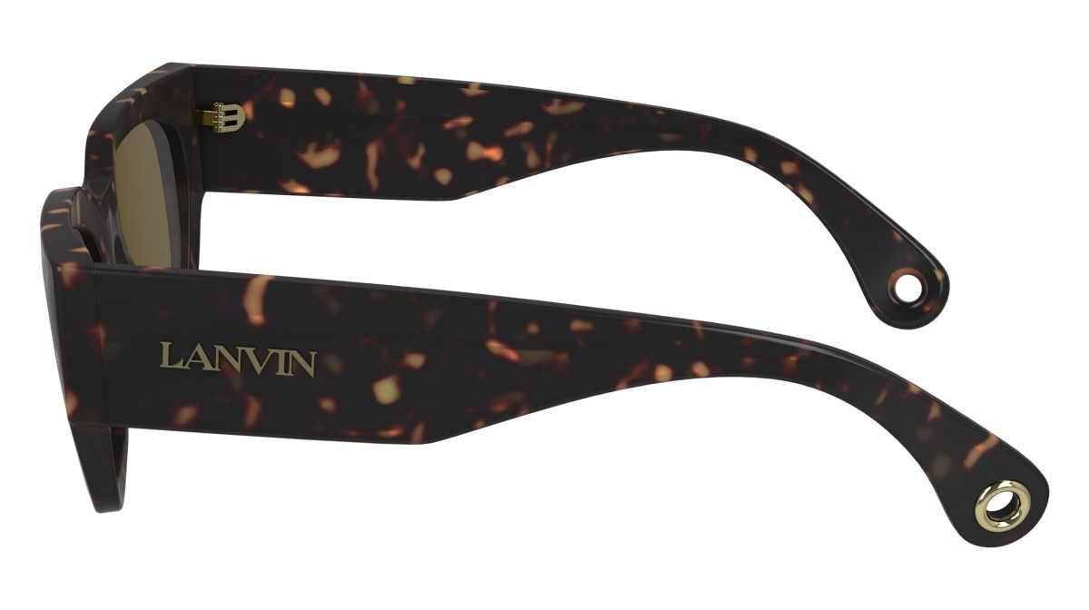 Sonnenbrillen Lanvin LNV670S (234) farbe dark tortoise form pantos gläser solid brown