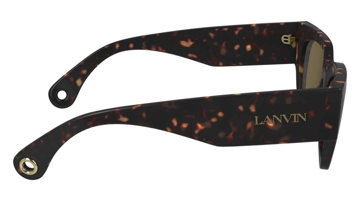 Sonnenbrillen Lanvin LNV670S (234) farbe dark tortoise form pantos gläser solid brown
