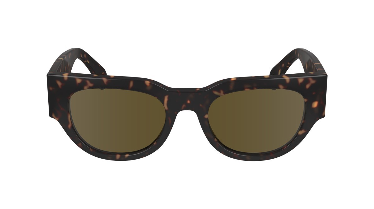Sonnenbrillen Lanvin LNV670S (234) farbe dark tortoise form pantos gläser solid brown