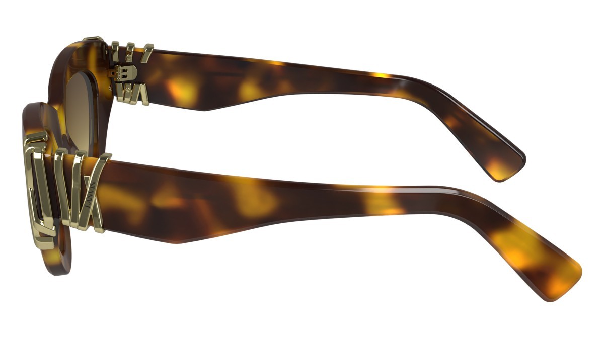 Sonnenbrillen Lanvin LNV671S (214) farbe tortoise form rechteckig gläser gradient brown/yellow