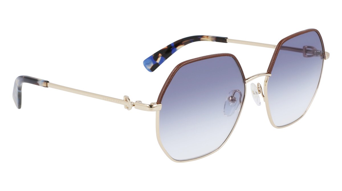 Sonnenbrillen Longchamp LO140SL (719) farbe gold/blue form rechteckig 