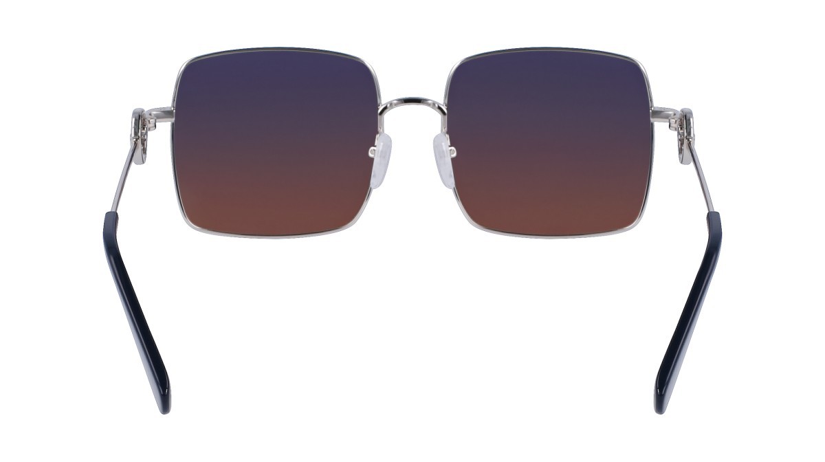 Sonnenbrillen Longchamp LO162S (719) farbe silver/gradient petrol - brown form quadratisch gläser double gradient smtruee+brown