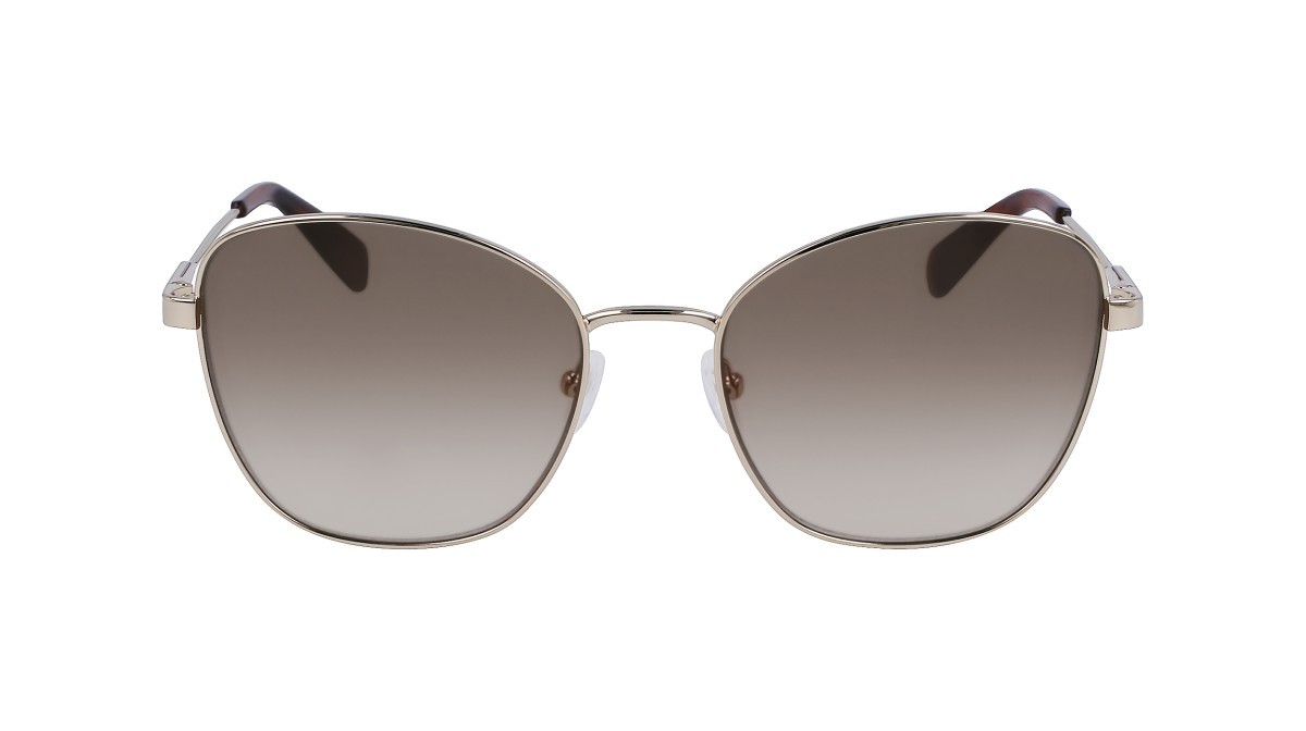 Sonnenbrillen Longchamp LO164S (714) farbe gold form schmetterling gläser gradient khaki