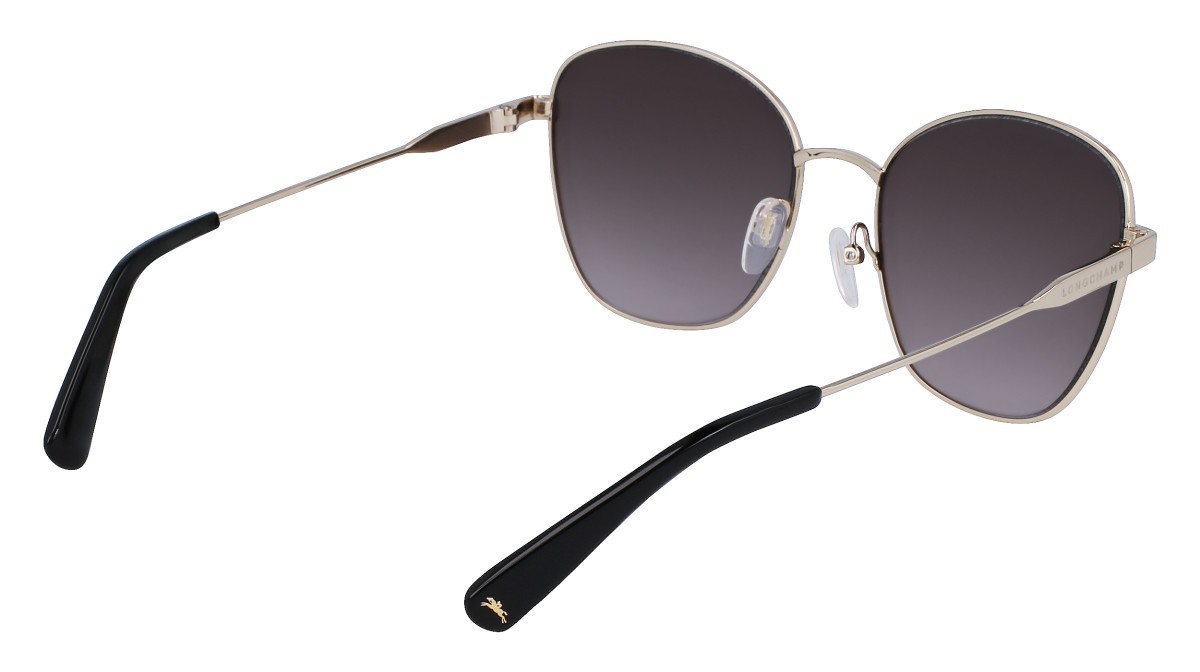 Sonnenbrillen Longchamp LO164S (728) farbe gold/black form schmetterling gläser gradient grey