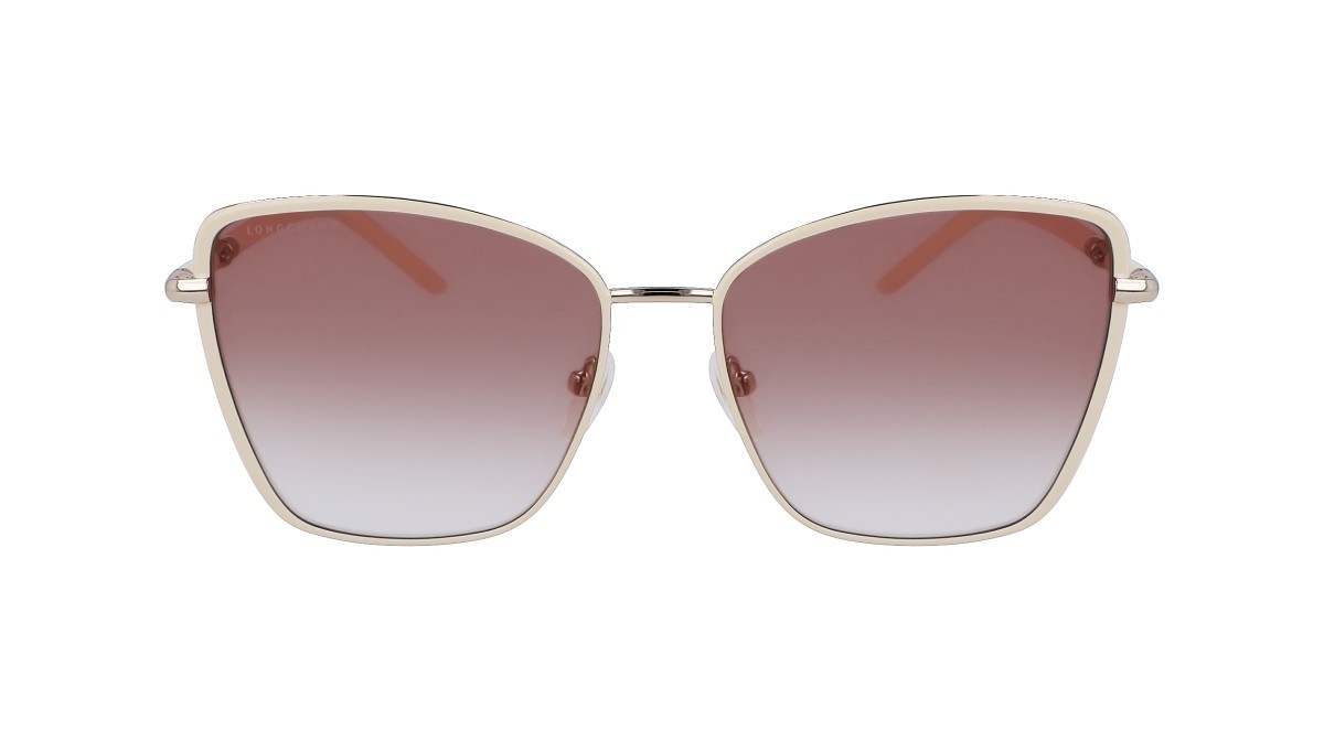 Occhiali da sole Longchamp LO167S (108) colore white/gradient brown forma farfalla lenti gradient brik