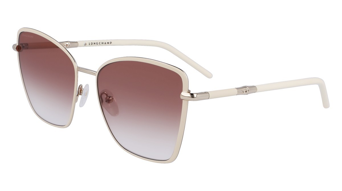 Occhiali da sole Longchamp LO167S (108) colore white/gradient brown forma farfalla lenti gradient brik