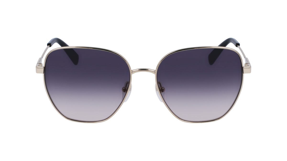 Sonnenbrillen Longchamp LO168S (709) farbe gold/gradient grey peach form rechteckig gläser grey - brown
