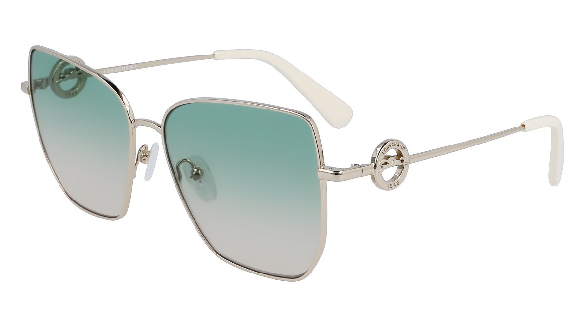 Sonnenbrillen Longchamp LO169S (725) farbe gold/gradient green peach form rechteckig gläser db green peach