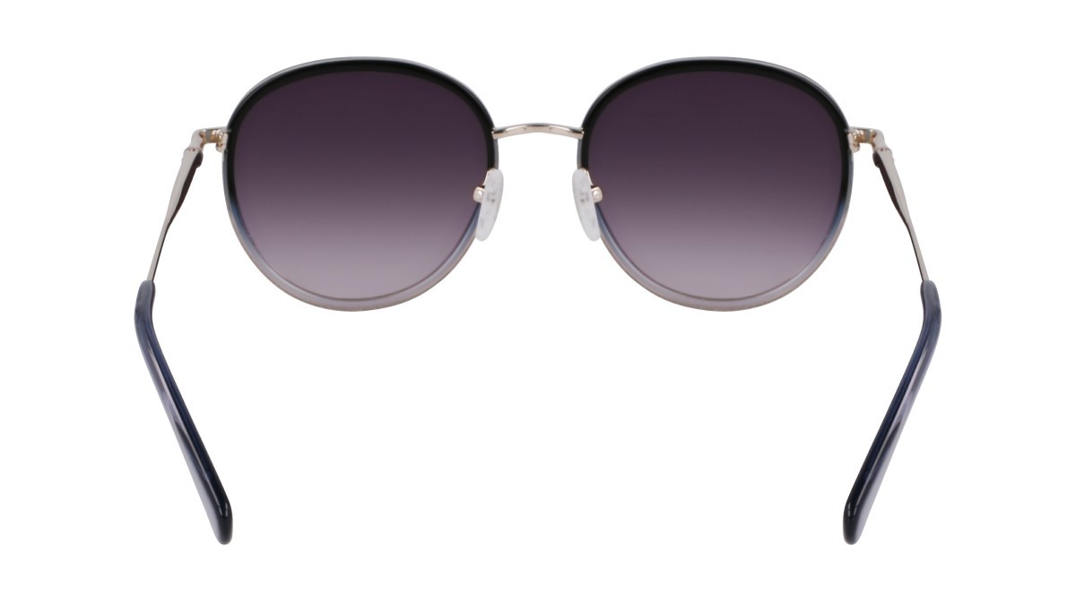 Occhiali da sole Longchamp LO176S (042) colore silver/gradient blue forma rotondo lenti gradient smoke