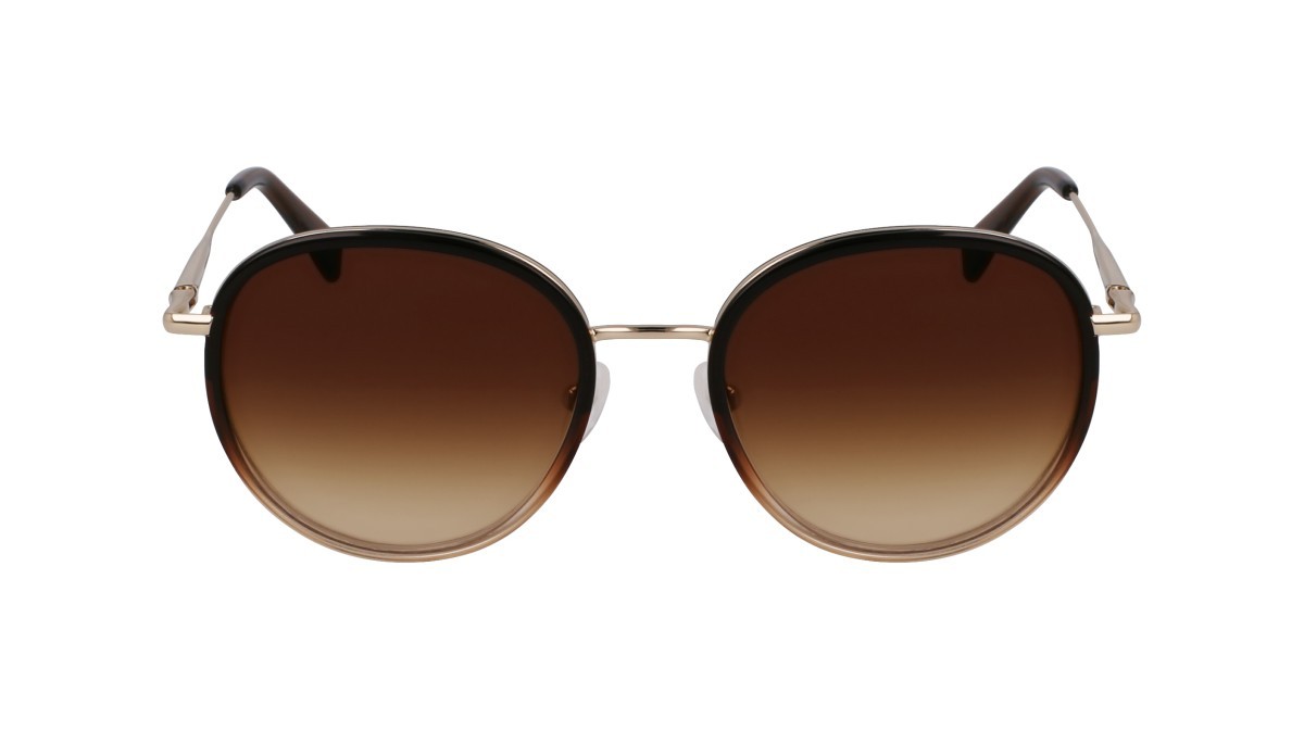 Occhiali da sole Longchamp LO176S (727) colore gold/gradient brown forma rotondo lenti gradient brown
