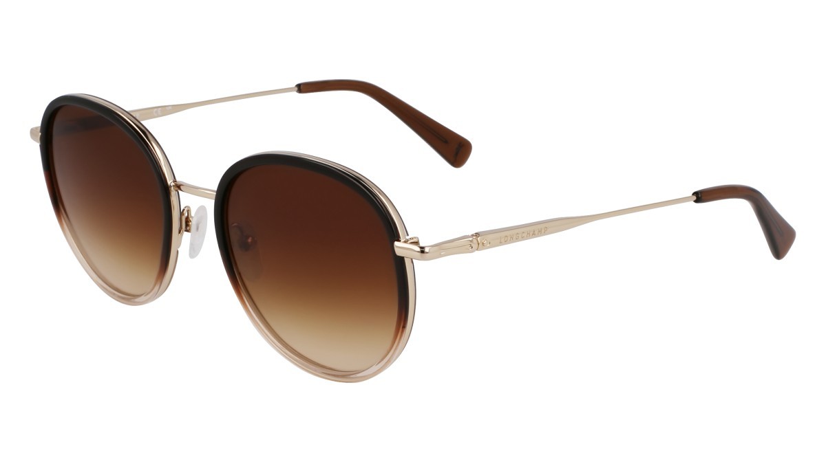 Occhiali da sole Longchamp LO176S N (727) colore gold/gradient brown forma rotondo 
