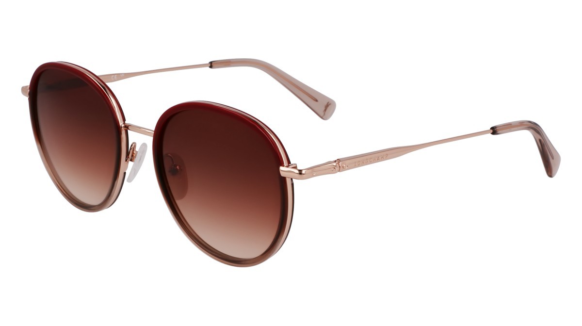 Sonnenbrillen Longchamp LO176S N (772) farbe rose gold/gradient burgundy form rund 