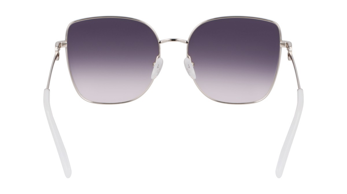 Occhiali da sole Longchamp LO177S (042) colore silver/gradient blue forma farfalla lenti blue gradient