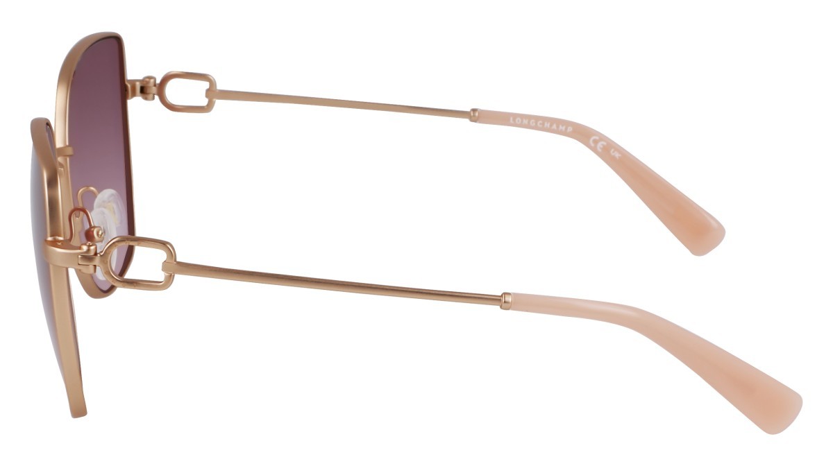 Occhiali da sole Longchamp LO177S (773) colore rose gold/gradient brown forma farfalla lenti gradient brown