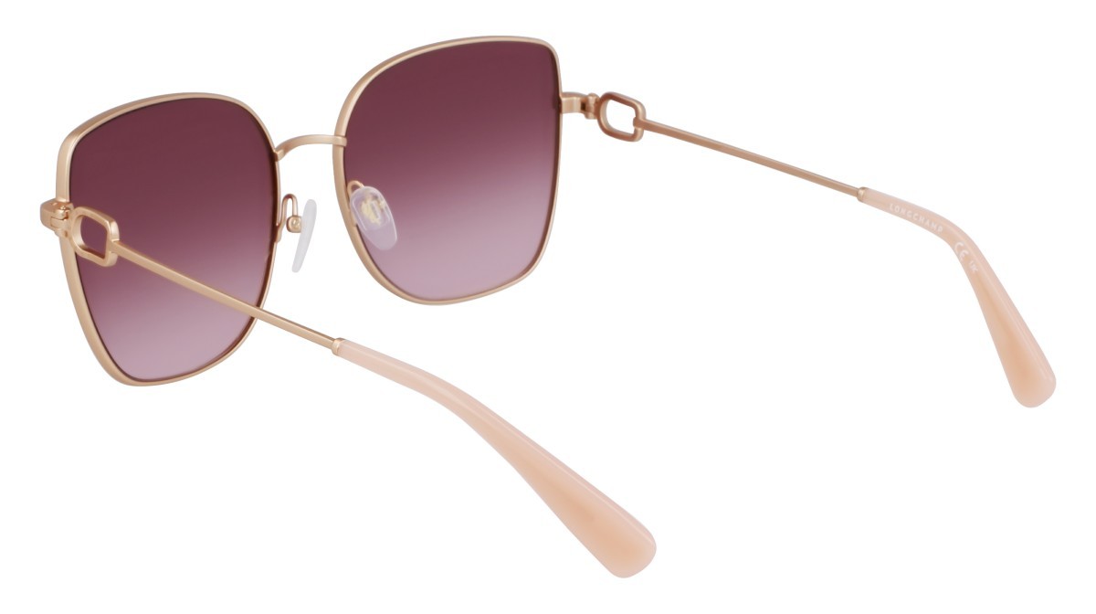 Occhiali da sole Longchamp LO177S (773) colore rose gold/gradient brown forma farfalla lenti gradient brown