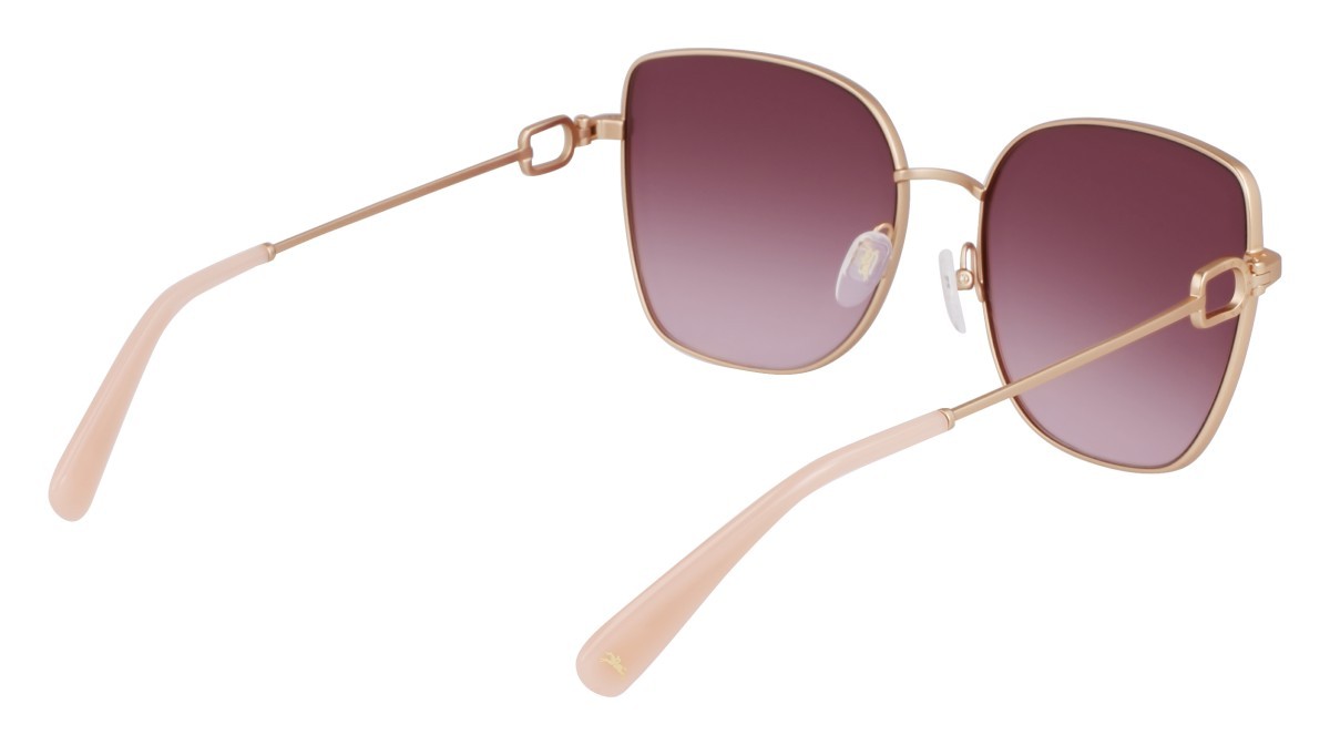 Occhiali da sole Longchamp LO177S (773) colore rose gold/gradient brown forma farfalla lenti gradient brown