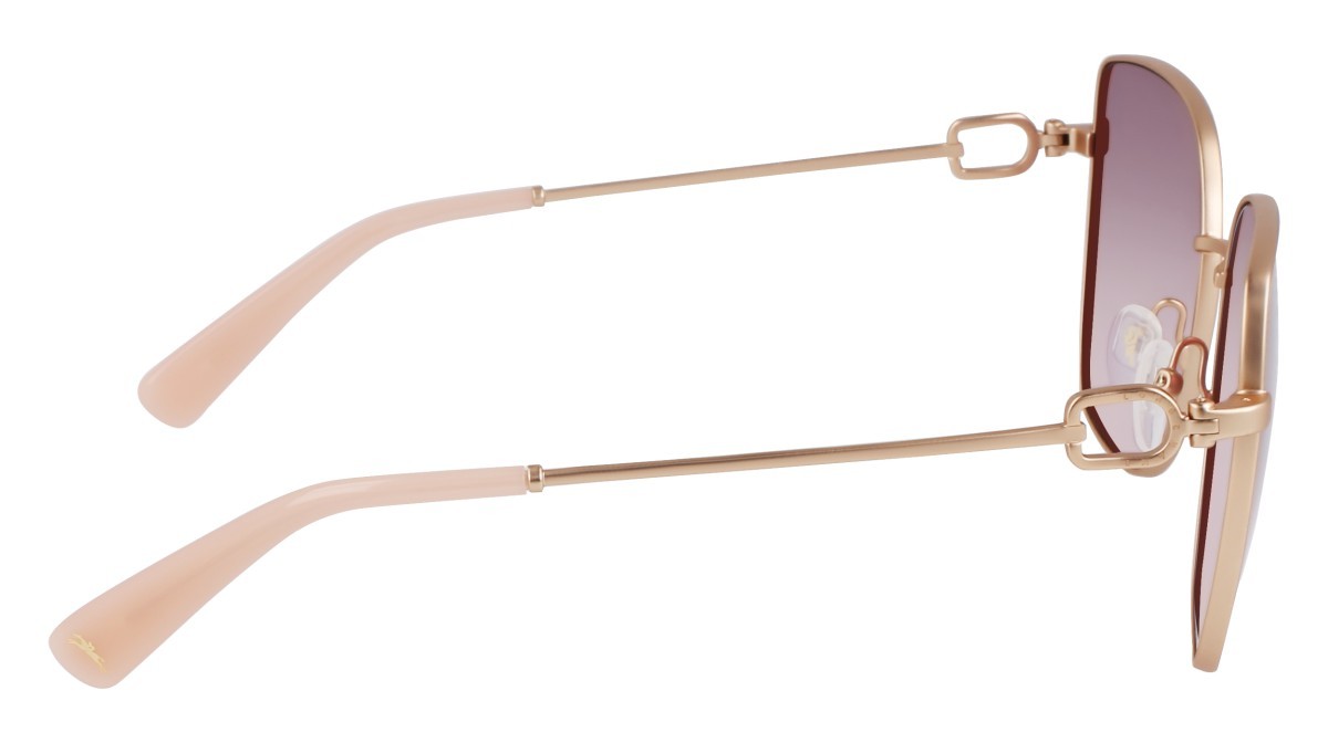 Occhiali da sole Longchamp LO177S (773) colore rose gold/gradient brown forma farfalla lenti gradient brown