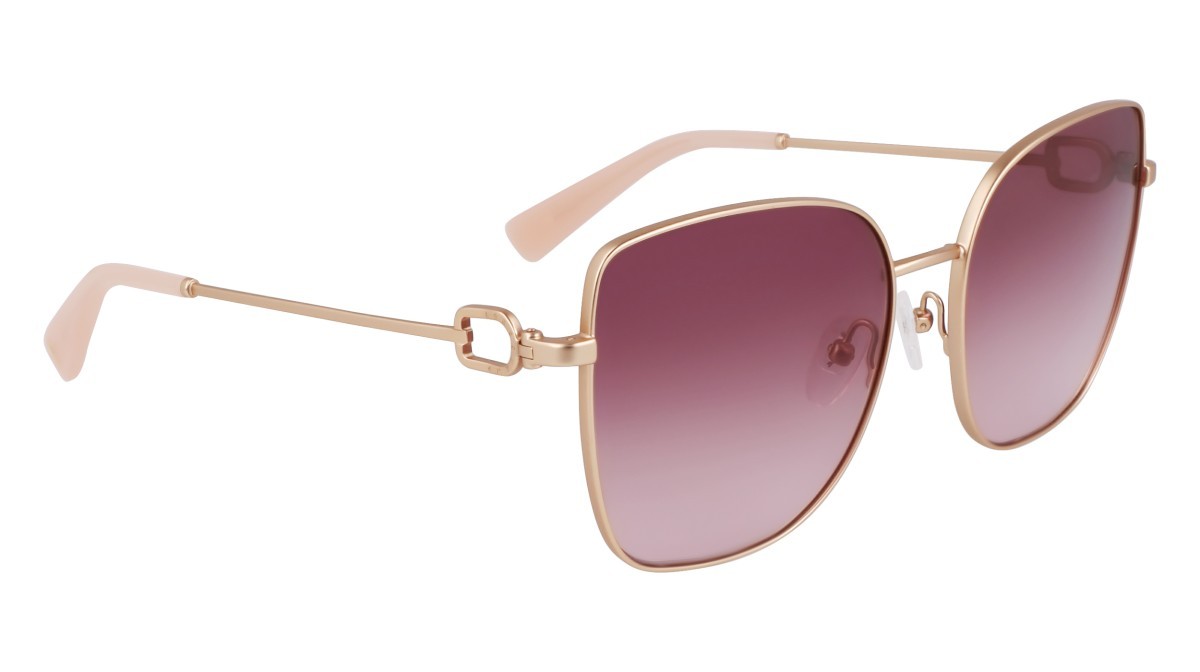 Occhiali da sole Longchamp LO177S (773) colore rose gold/gradient brown forma farfalla lenti gradient brown
