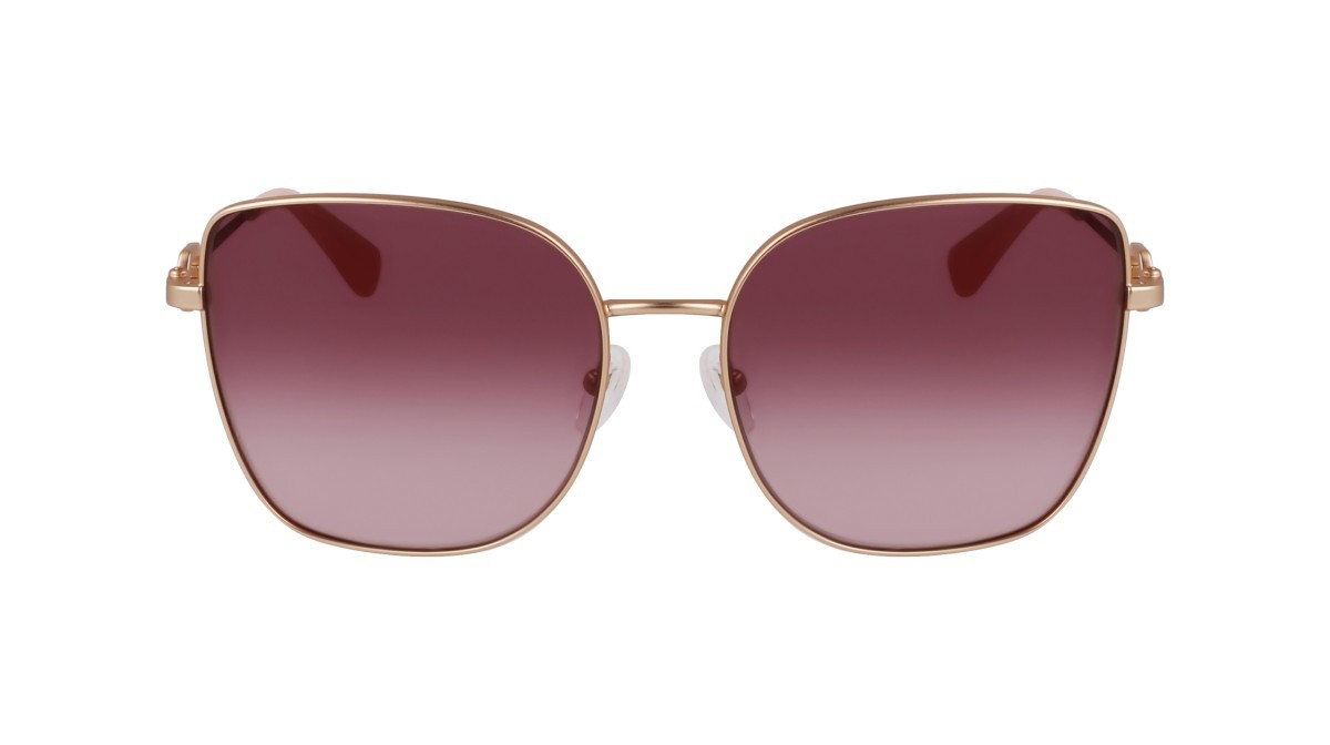 Occhiali da sole Longchamp LO177S (773) colore rose gold/gradient brown forma farfalla lenti gradient brown