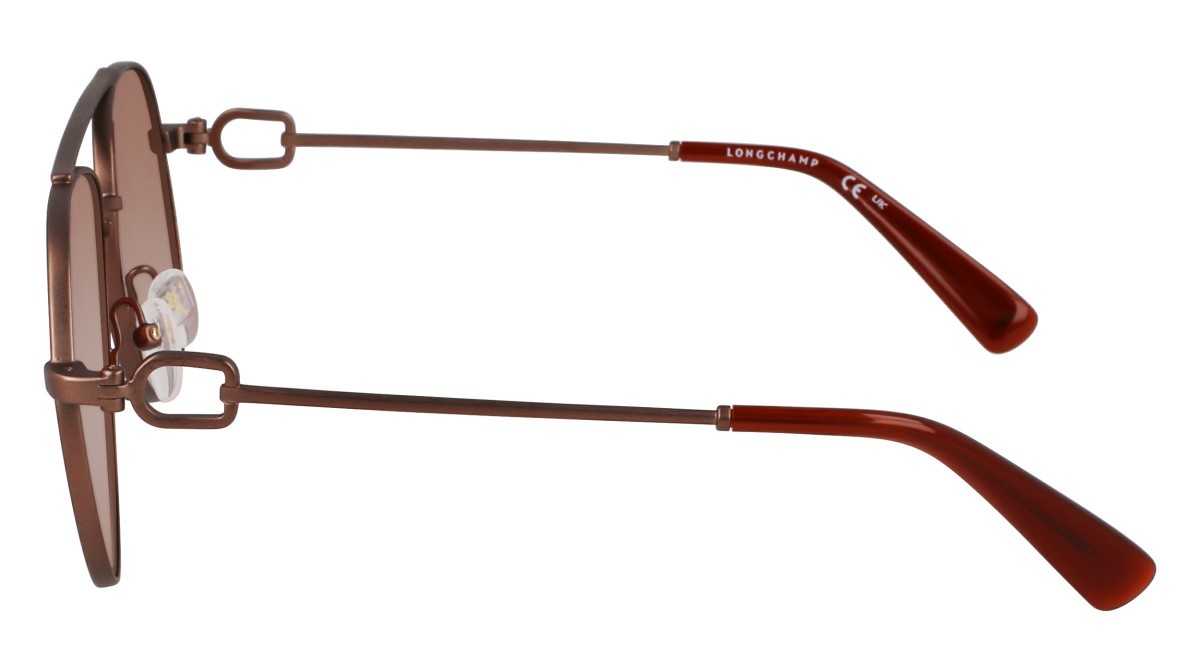 Occhiali da sole Longchamp LO178S (200) colore brown forma aviator lenti solid brown
