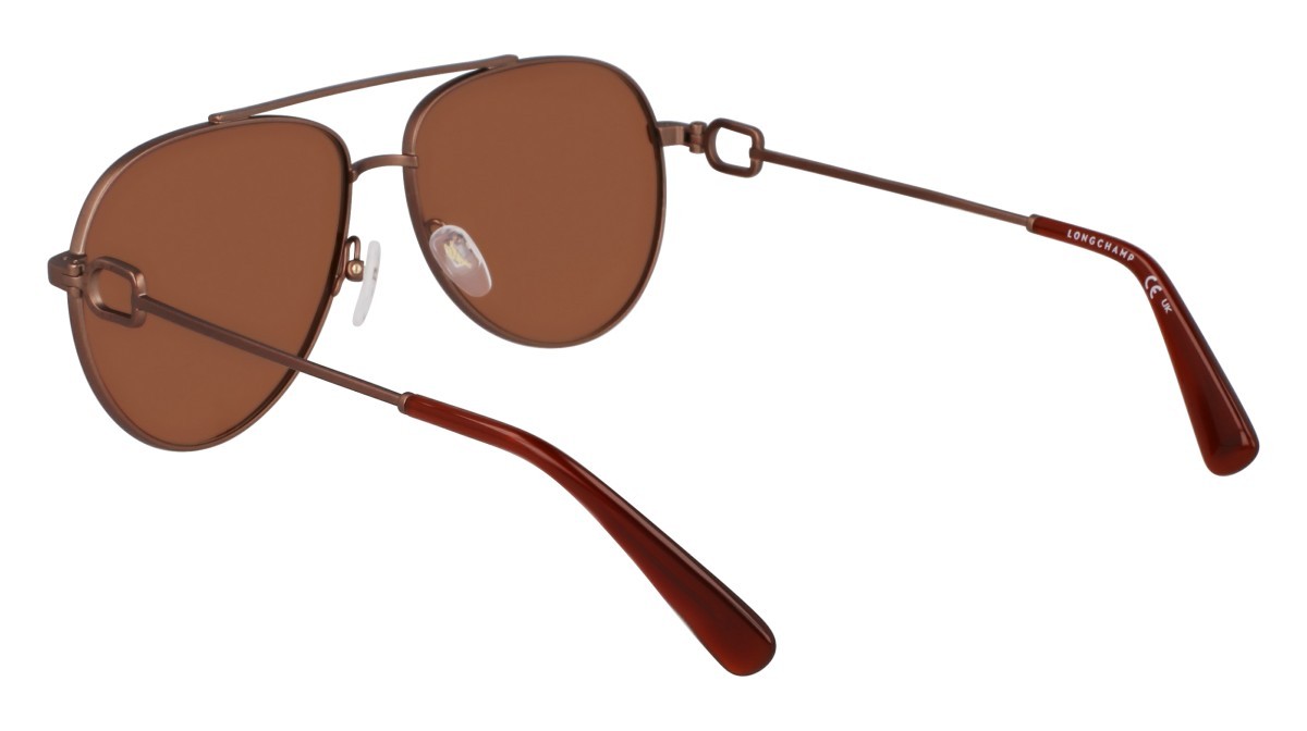 Occhiali da sole Longchamp LO178S (200) colore brown forma aviator lenti solid brown