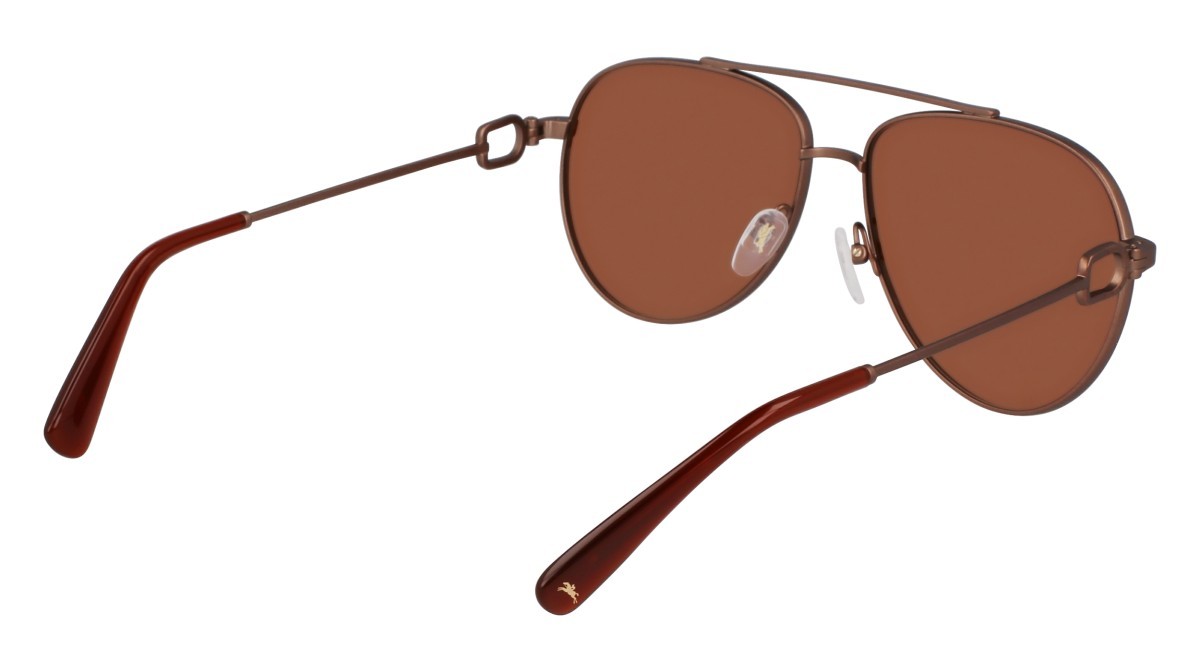 Occhiali da sole Longchamp LO178S (200) colore brown forma aviator lenti solid brown