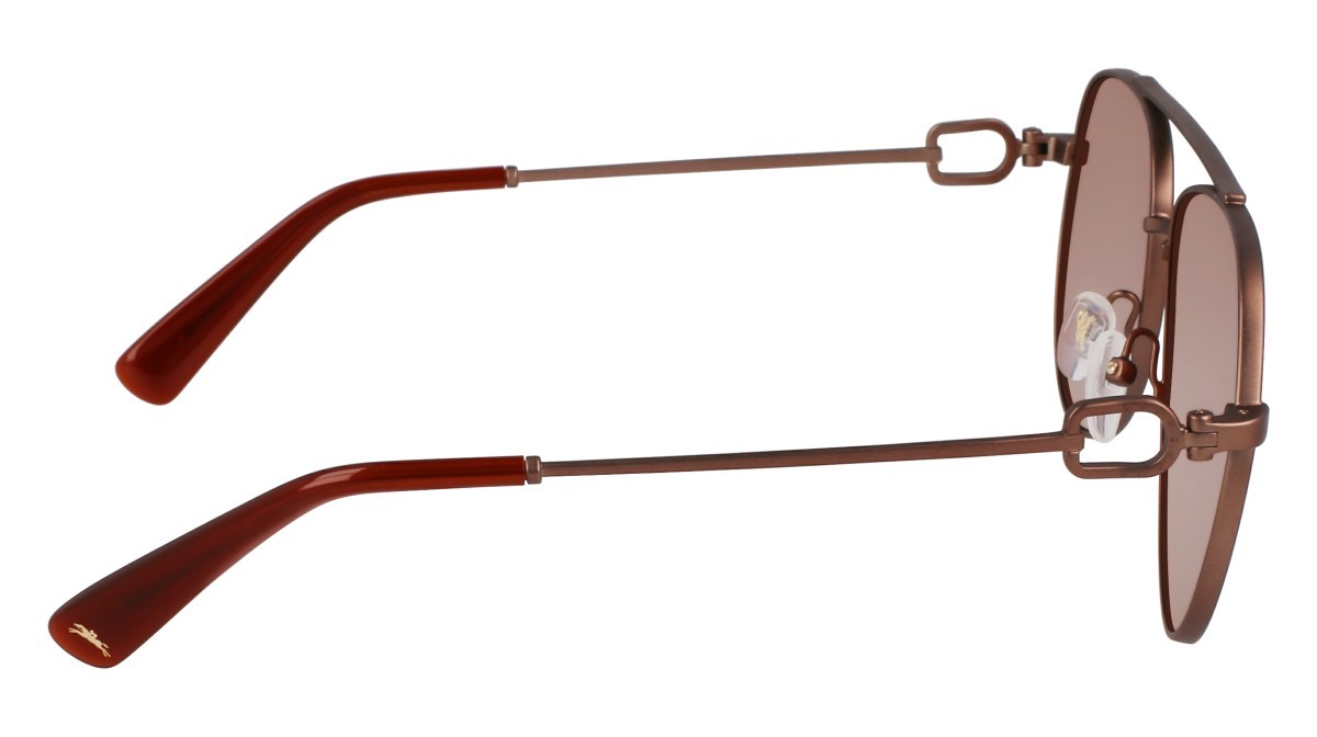 Occhiali da sole Longchamp LO178S (200) colore brown forma aviator lenti solid brown